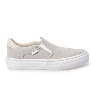 VANS Asher Deluxe Summer Canvas Taupe Slip On Sneakers Size 6 Womens NIB